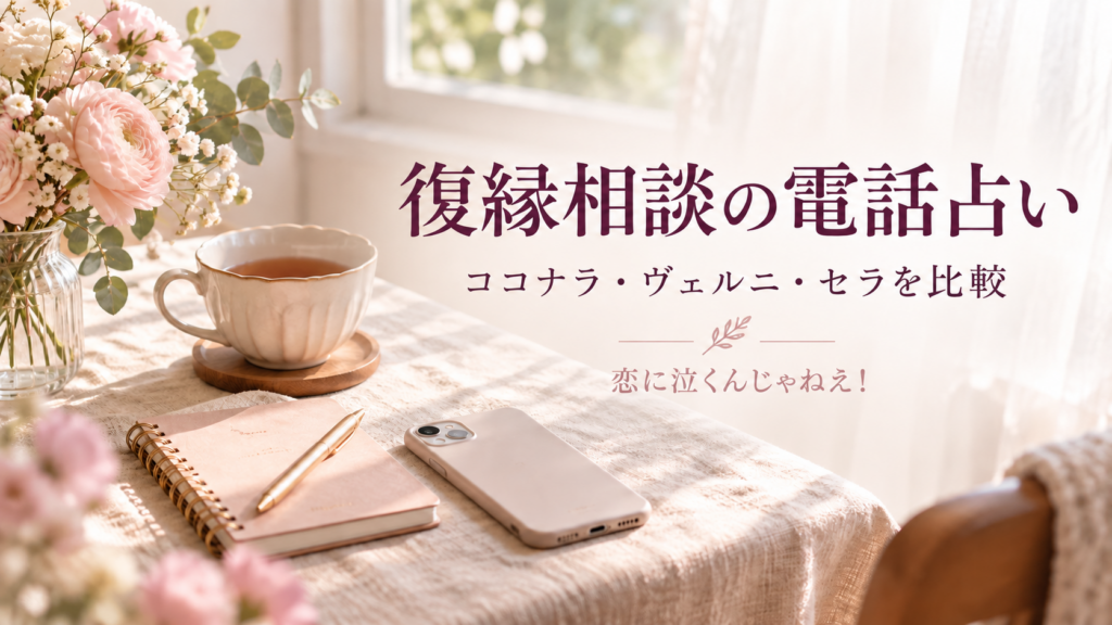 復縁相談の電話占い3社比較|恋に泣くんじゃねえ!